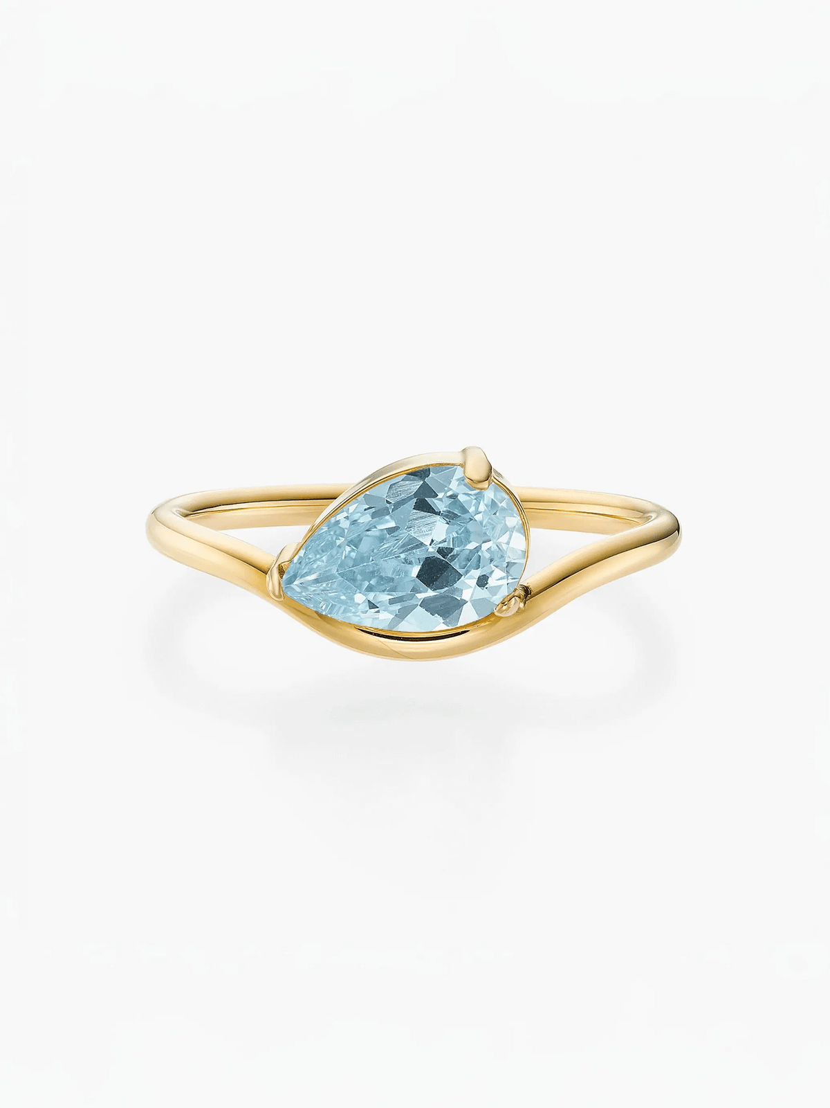 Anel Pia Pedra do Mês - Ouro 18K