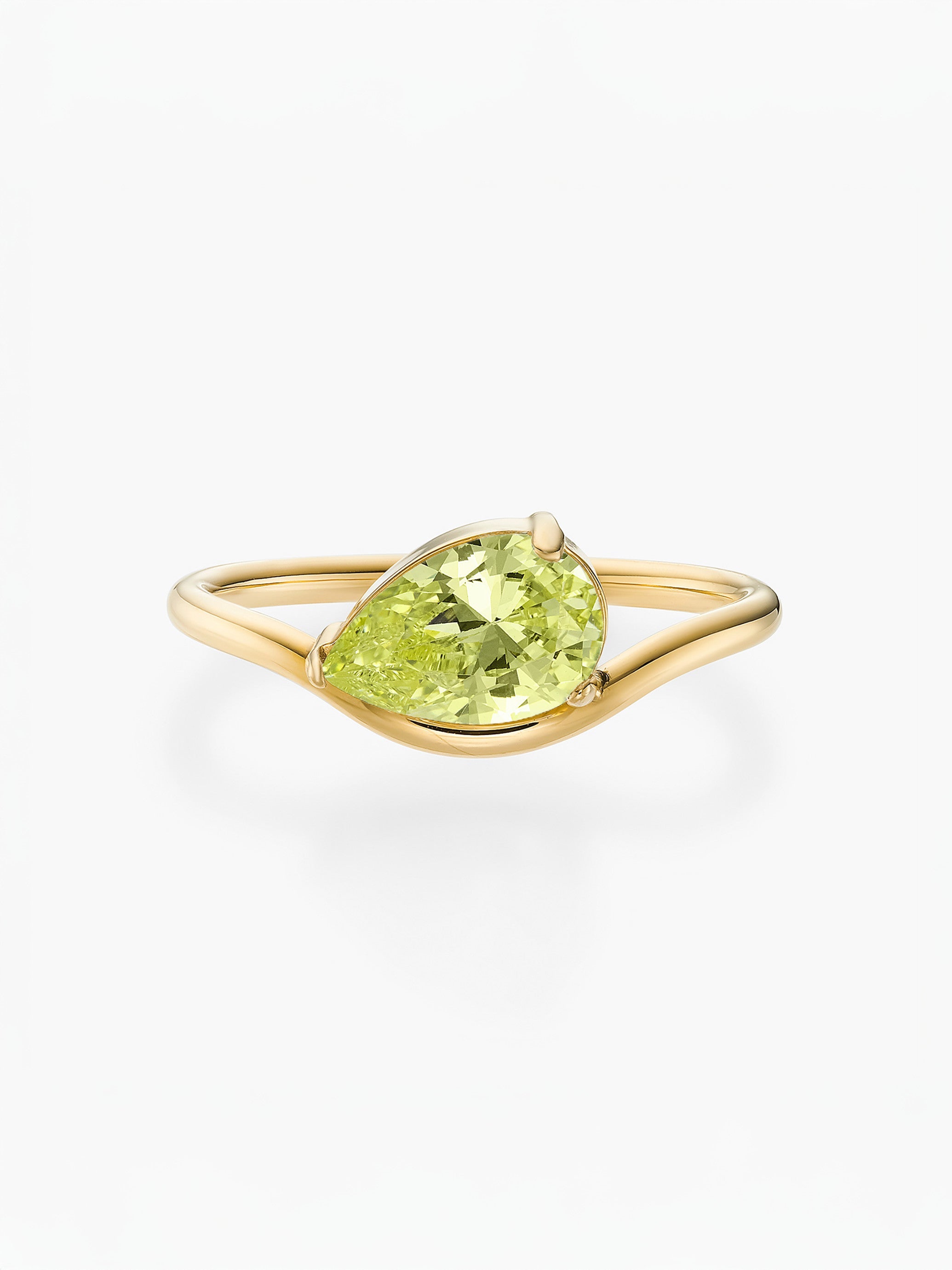Anel Pia Pedra do Mês - Ouro 18K