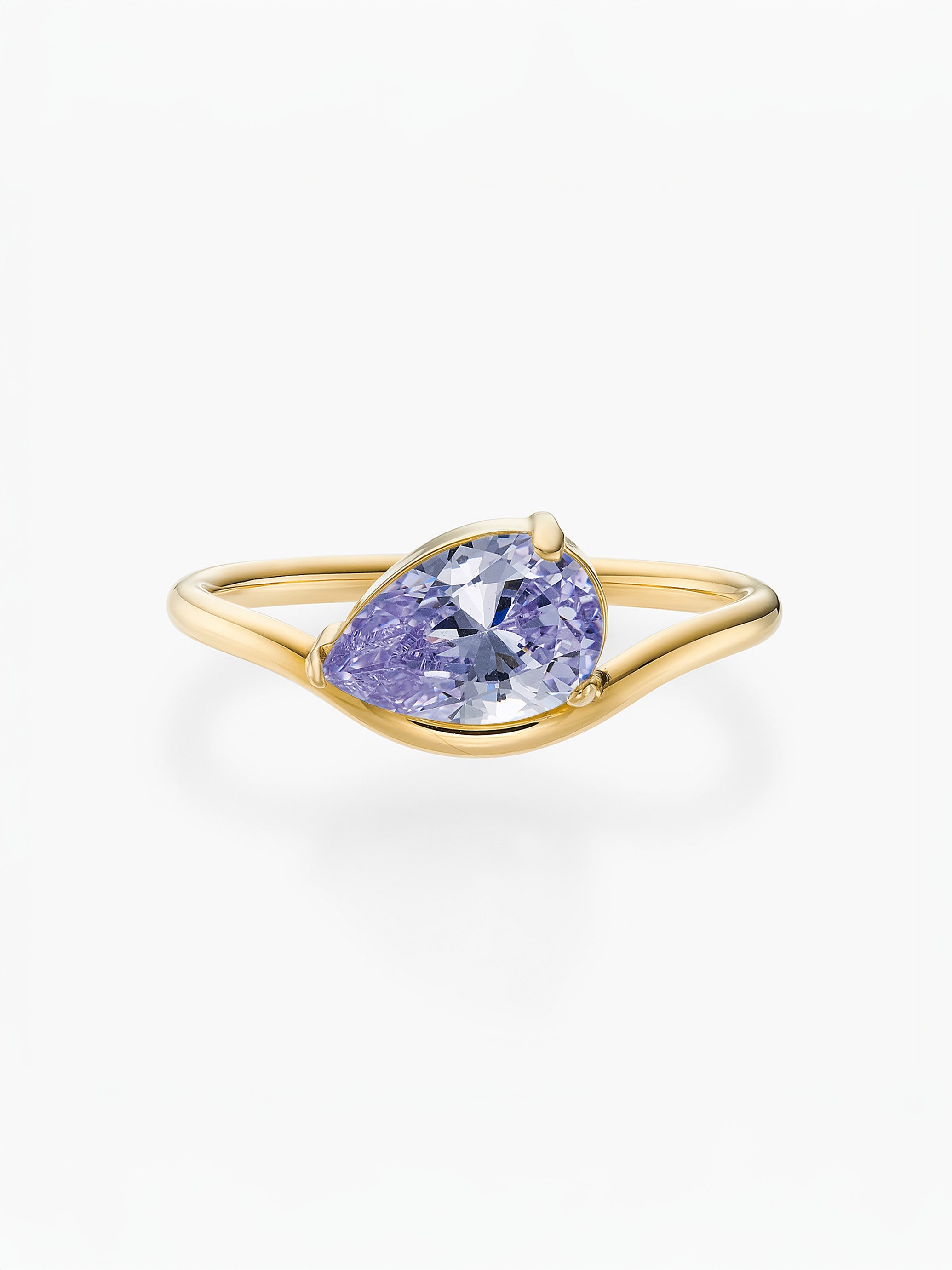 Anel Pia Pedra do Mês - Ouro 18K