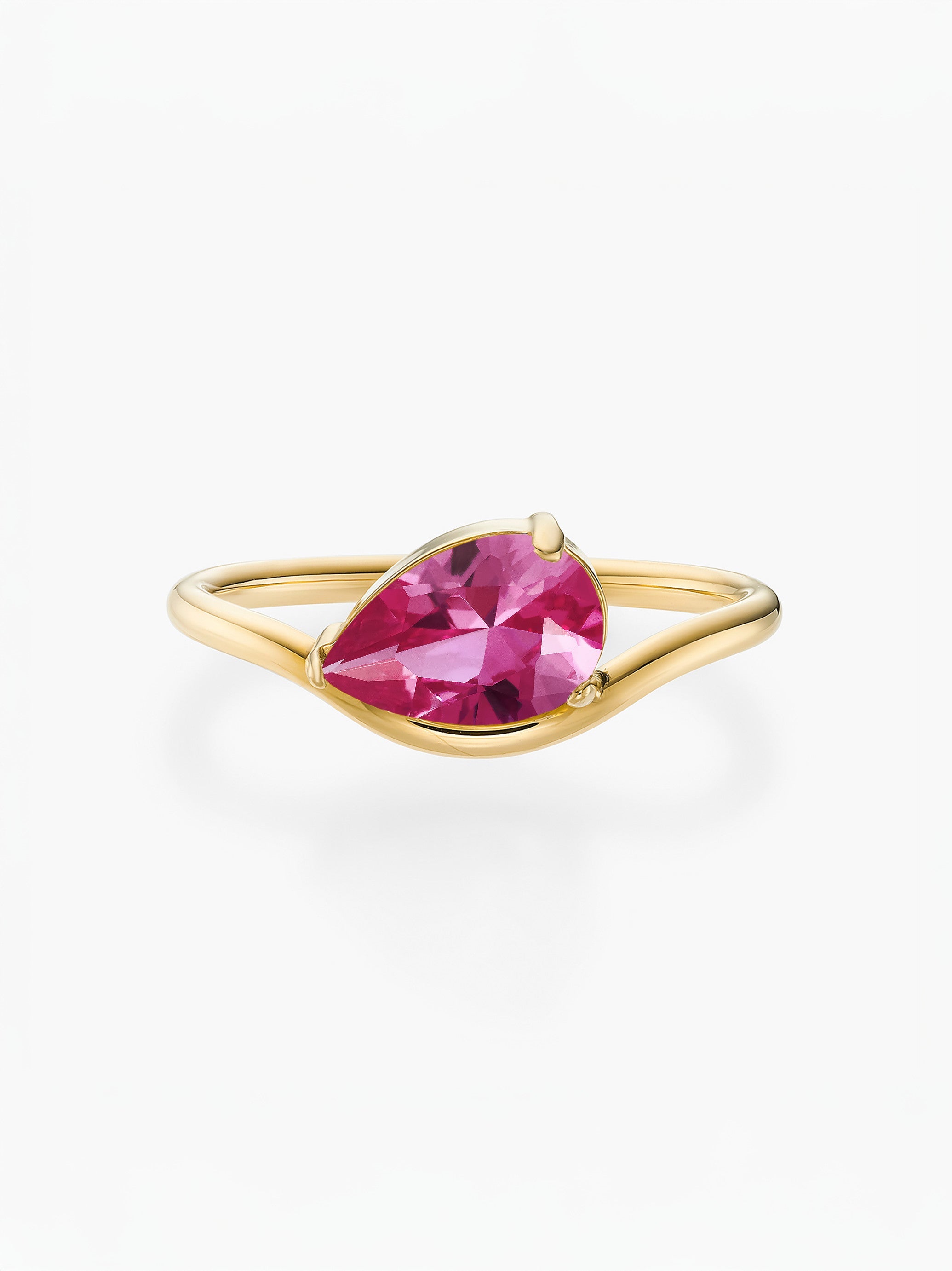 Anel Pia Pedra do Mês - Ouro 18K