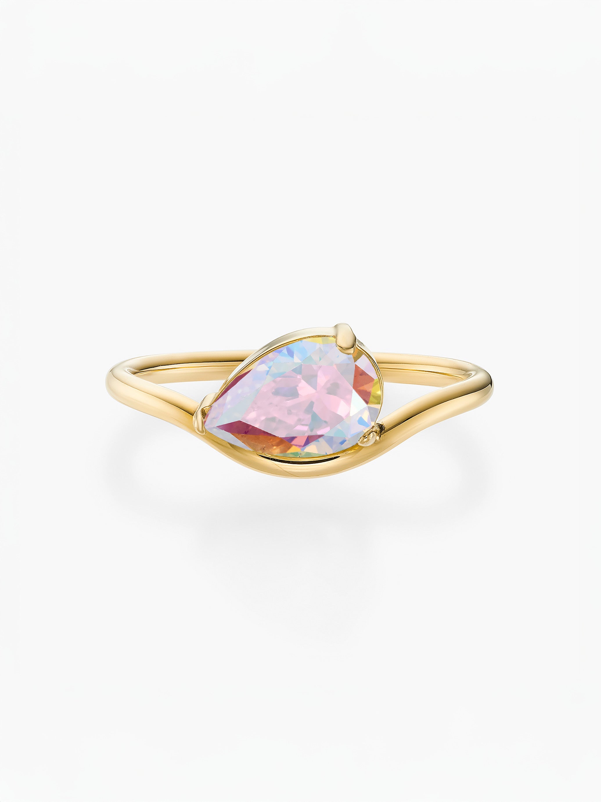 Anel Pia Pedra do Mês - Ouro 18K
