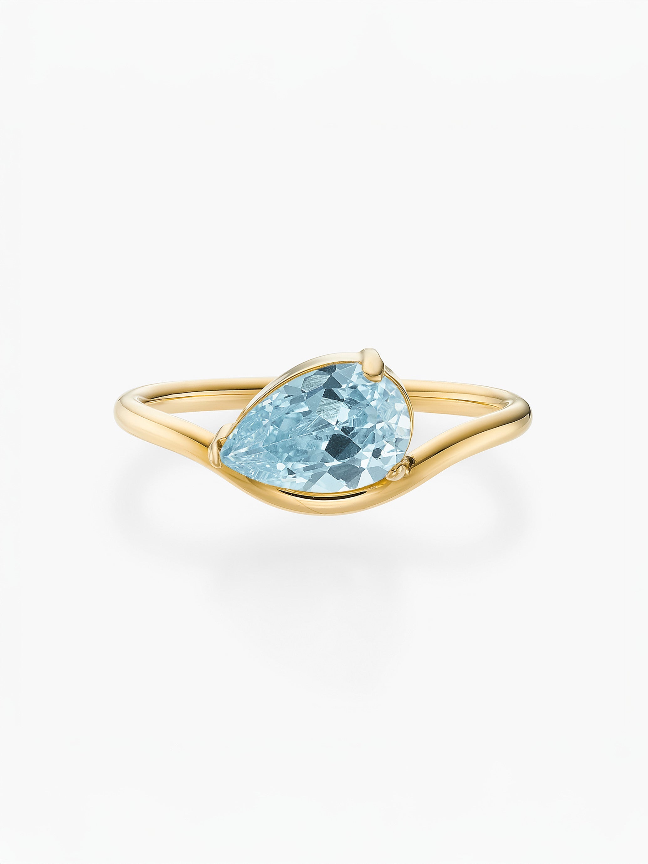 Anel Pia Pedra do Mês - Ouro 18K