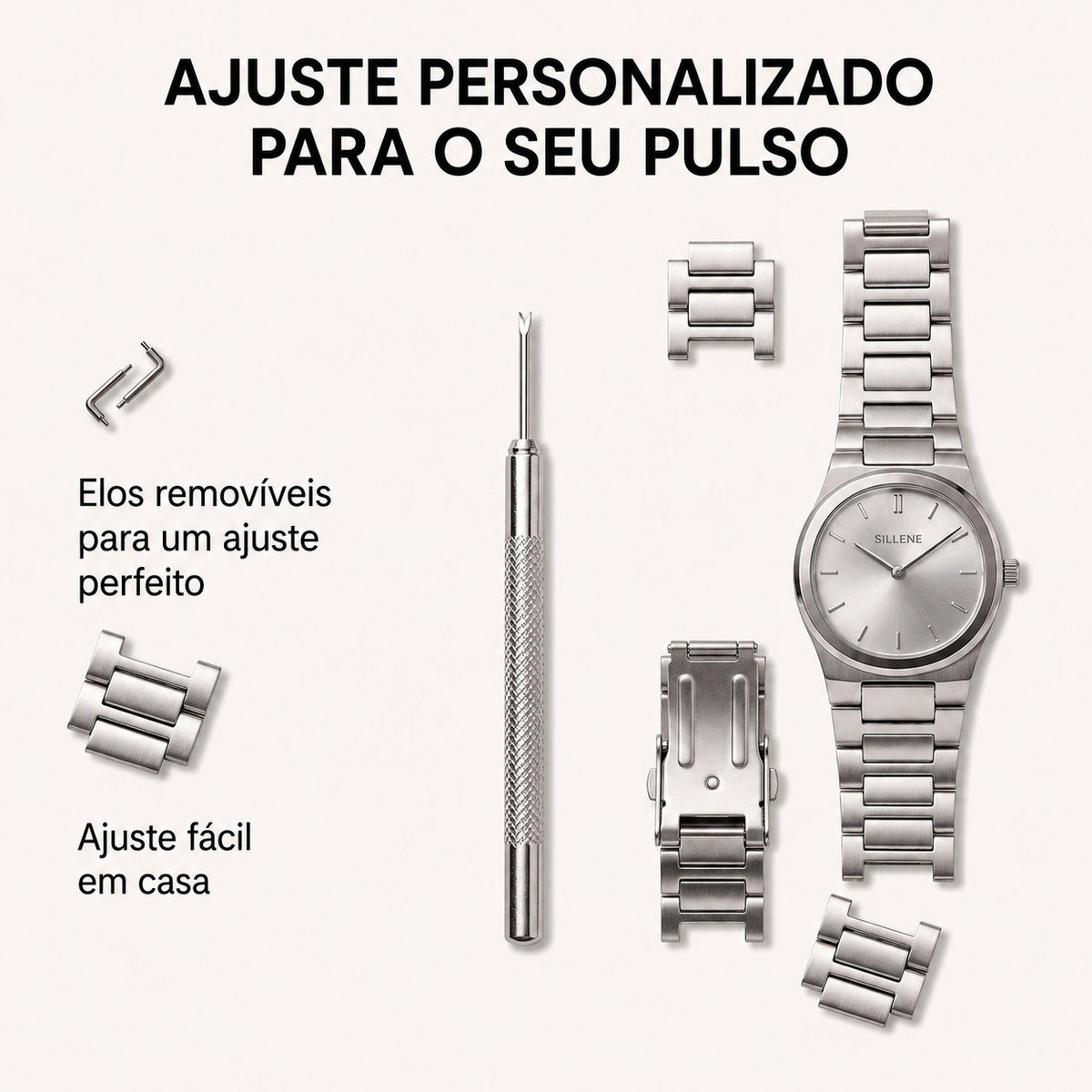 Relógio Aurea Clássico - Silver