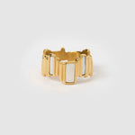 Anel Art Déco Madrepérola - Ouro 18K | SILLENE