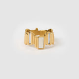 Anel Art Déco Madrepérola - Ouro 18K | SILLENE