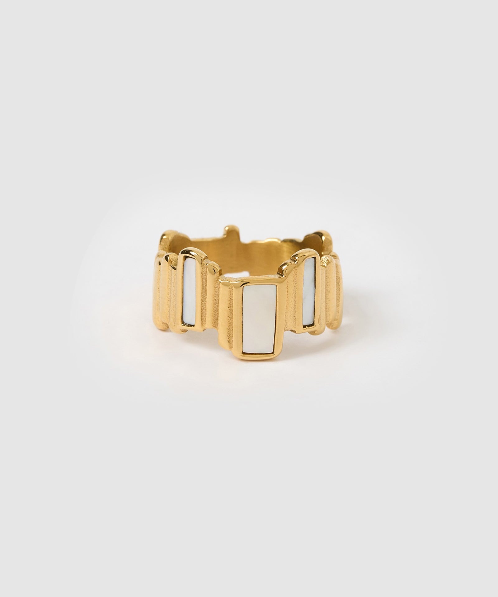 Anel Art Déco Madrepérola - Ouro 18K | SILLENE