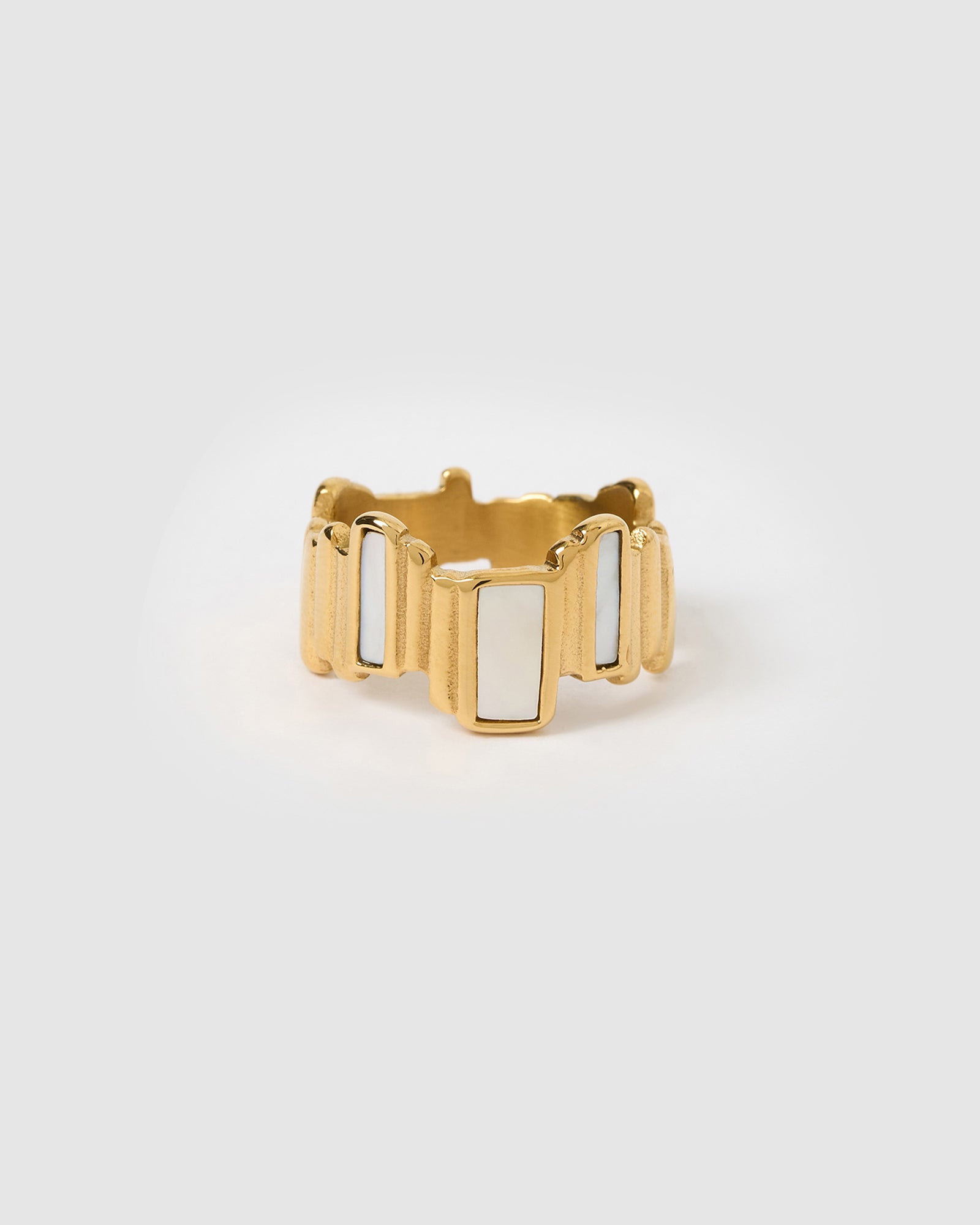 Anel Art Déco Madrepérola - Ouro 18K | SILLENE