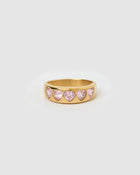 Anel Corações Rosa - Ouro 18K | SILLENE