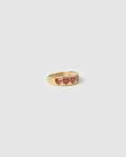 Anel Corações Vermelhos - Ouro 18K | SILLENE