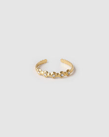 Anel Cravejado Ajustável - Ouro 18K | SILLENE