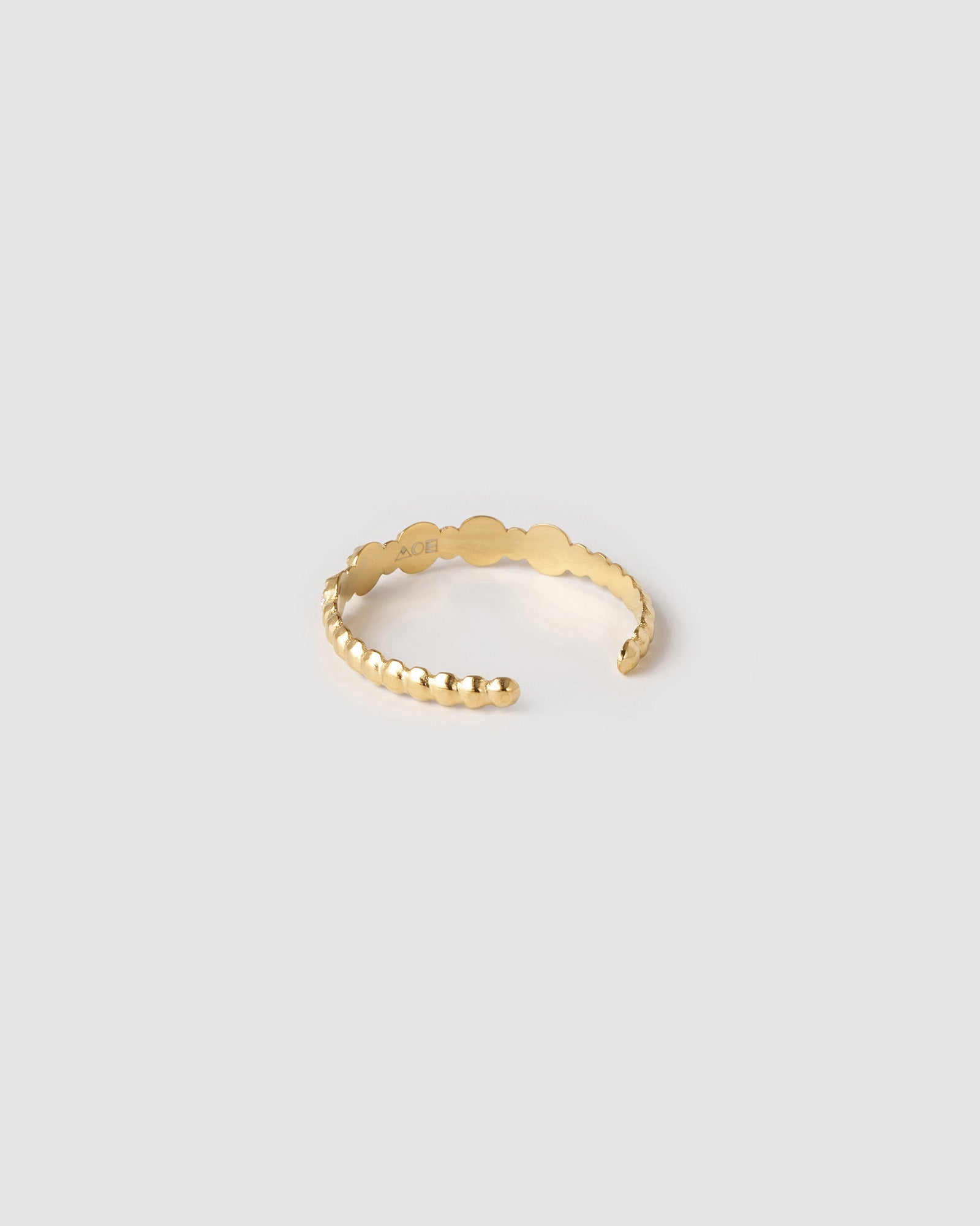 Anel Cravejado Ajustável - Ouro 18K | SILLENE