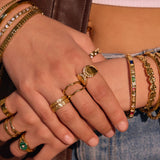 Anel Cravejado Brilhante - Ouro 18K | SILLENE