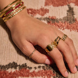 Anel Cravejado Brilhante - Ouro 18K | SILLENE