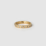 Anel Cravejado Cristal - Ouro 18K | SILLENE