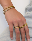 Anel Cravejado Cristal - Ouro 18K | SILLENE