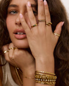 Anel Cravejado Delicado - Ouro 18K | SILLENE