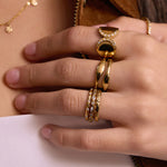 Anel Cravejado Delicado - Ouro 18K | SILLENE