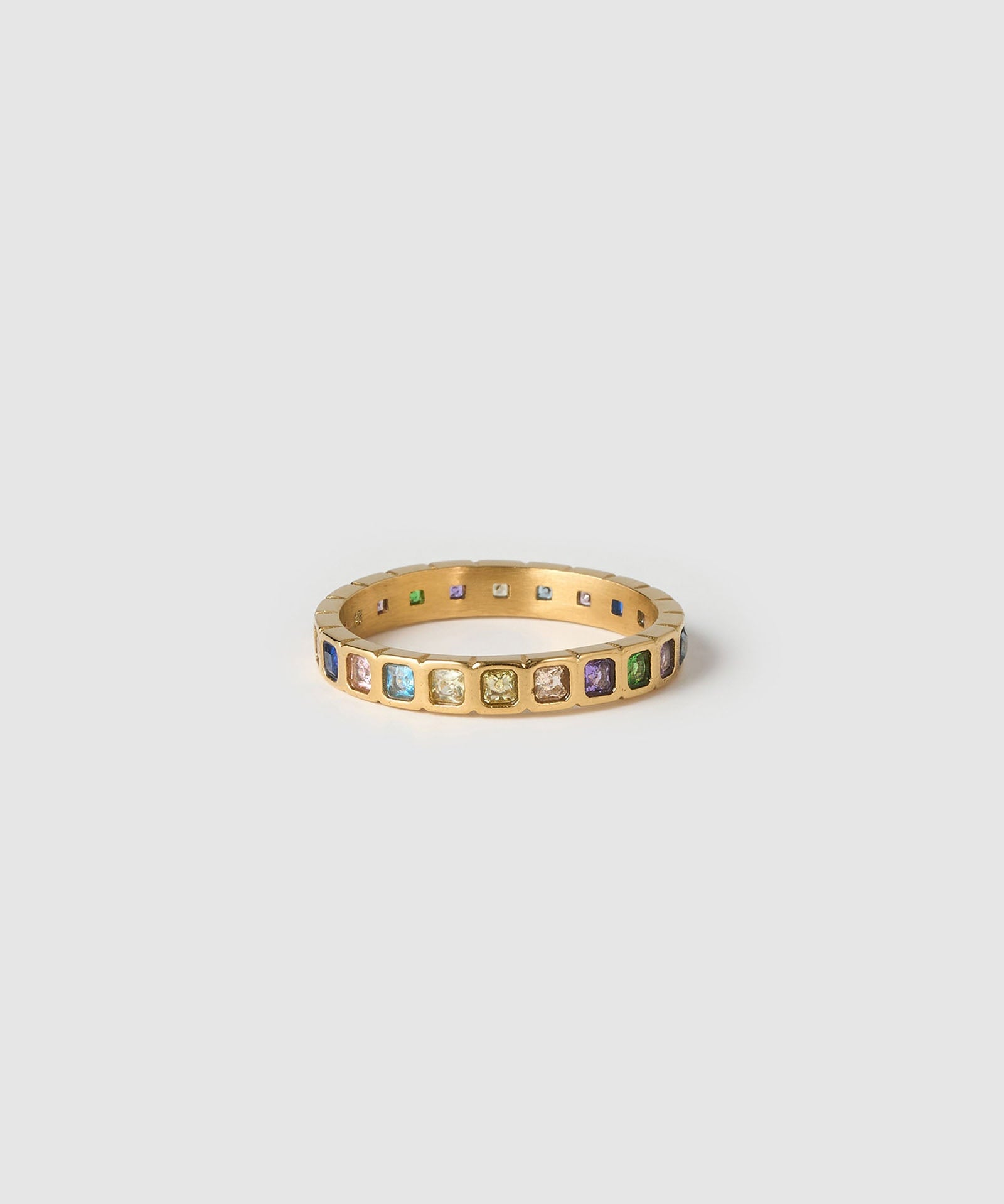 Anel Cravejado Multicolor - Ouro 18K | SILLENE