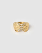 Anel Cravejado Texturizado - Ouro 18K | SILLENE