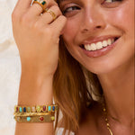 Anel Cravejado Verde - Ouro 18K | SILLENE