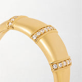 Anel Domo Cravejado Triplo - Ouro 18K | SILLENE