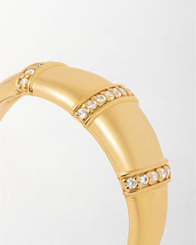 Anel Domo Cravejado Triplo - Ouro 18K | SILLENE