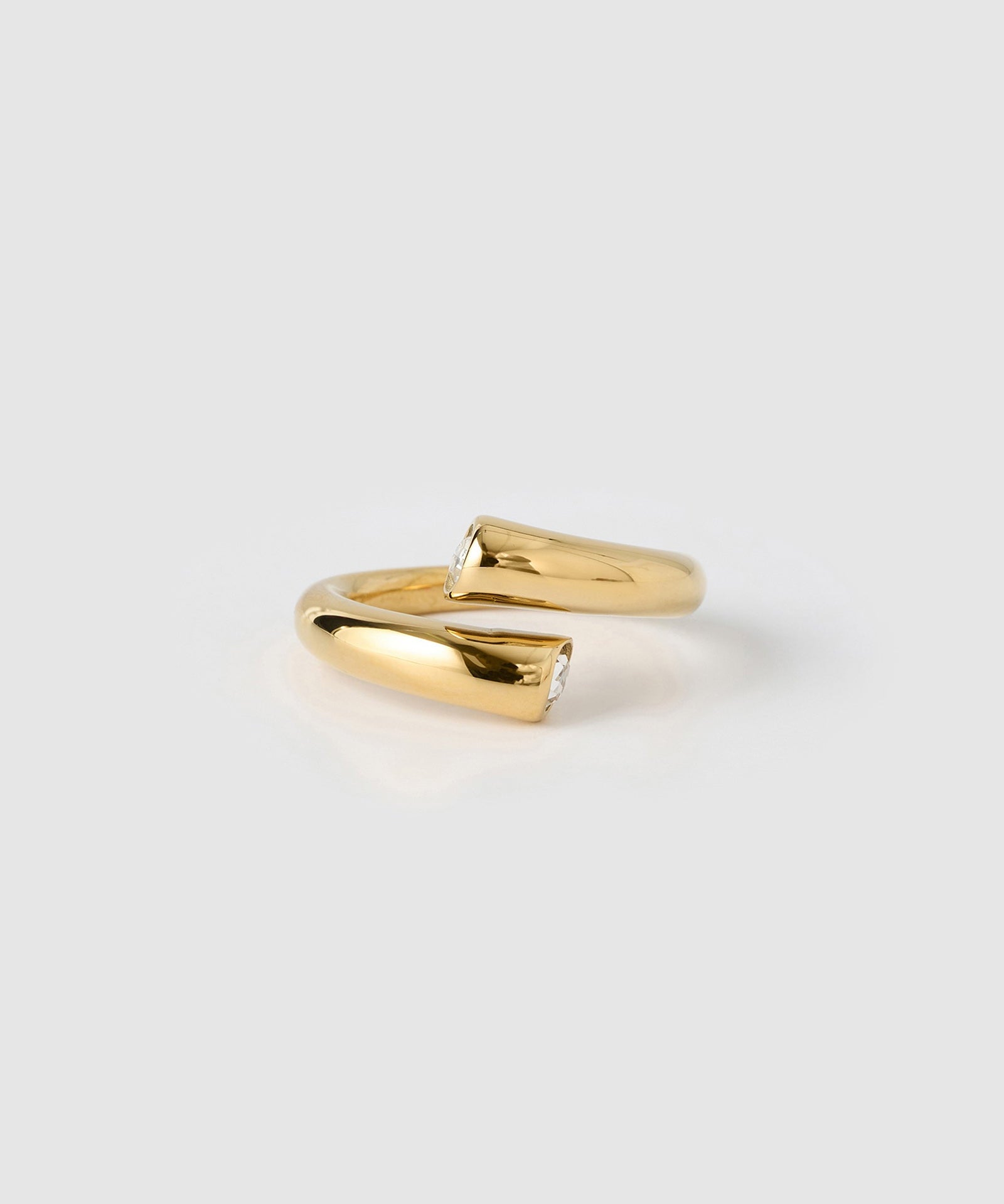 Anel Duas Pedras - Ouro 18K | SILLENE