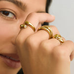 Anel Duas Pedras - Ouro 18K | SILLENE