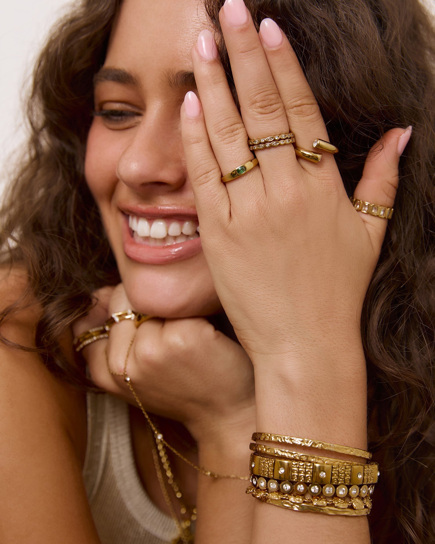 Anel Duas Pedras - Ouro 18K | SILLENE