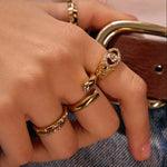 Anel Duas Pedras - Ouro 18K | SILLENE