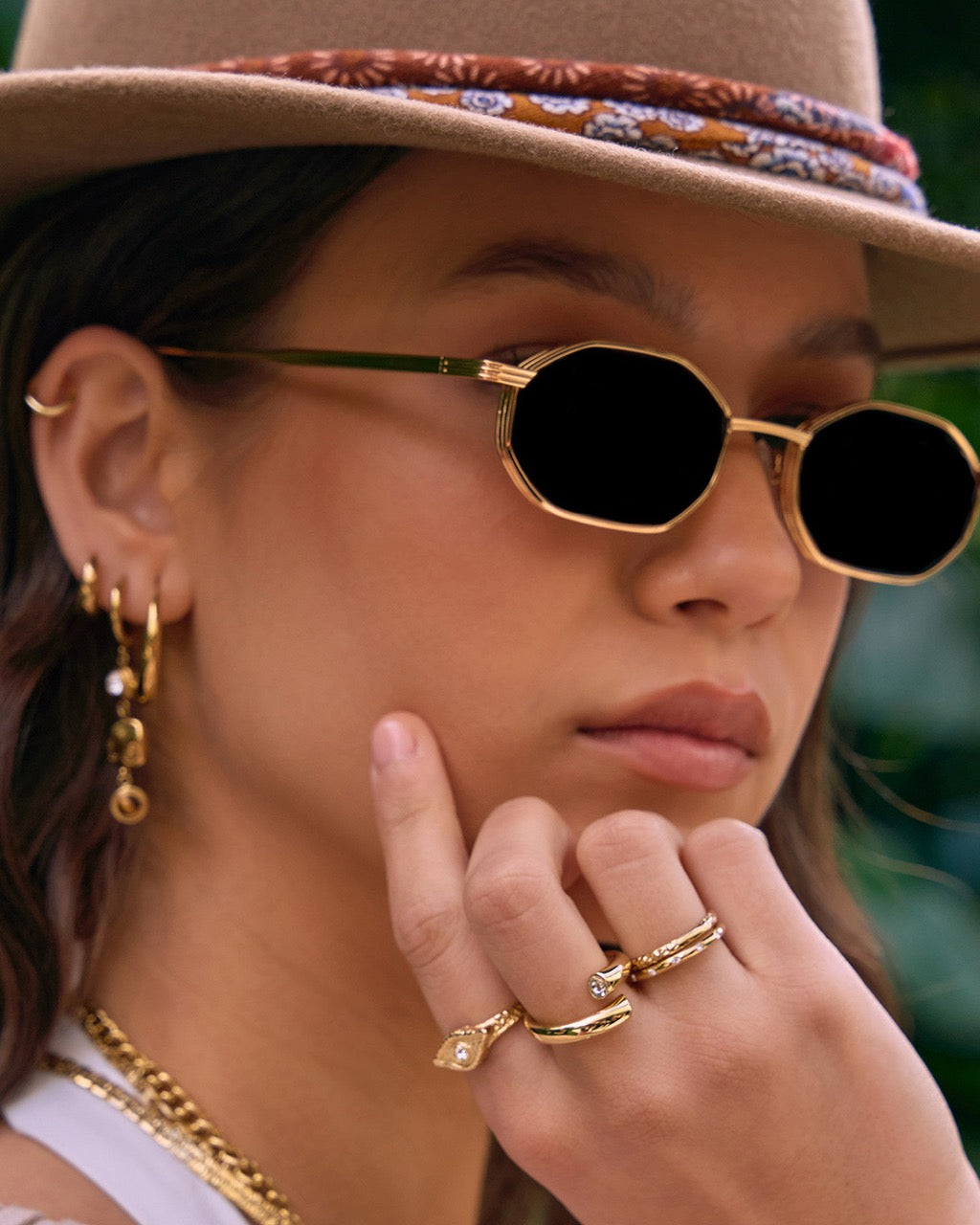 Anel Duas Pedras - Ouro 18K | SILLENE