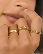 Anel Fino Cravejado - Ouro 18K | SILLENE