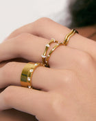 Anel Fino Cravejado - Ouro 18K | SILLENE