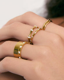 Anel Fino Cravejado - Ouro 18K | SILLENE