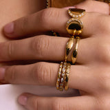 Anel Fino Cravejado - Ouro 18K | SILLENE