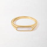 Anel Fino Madrepérola - Ouro 18K | SILLENE