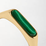 Anel Fino Malaquita - Ouro 18K | SILLENE
