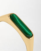 Anel Fino Malaquita - Ouro 18K | SILLENE