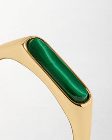 Anel Fino Malaquita - Ouro 18K | SILLENE
