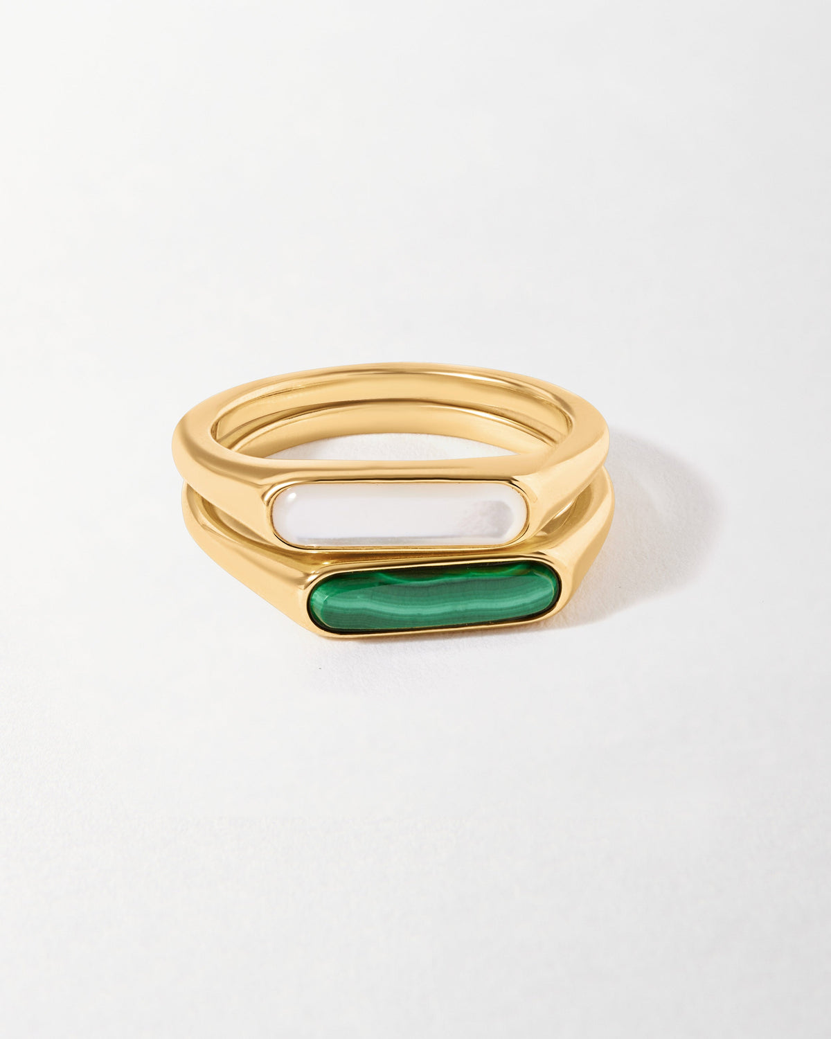 Anel Fino Malaquita - Ouro 18K | SILLENE
