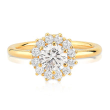 Anel Fiore em Zircônia - Ouro 18K
