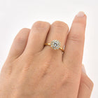 Anel Fiore em Zircônia - Ouro 18K