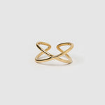 Anel Formato X - Ouro 18K | SILLENE