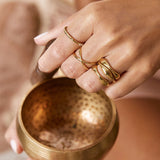 Anel Formato X - Ouro 18K | SILLENE