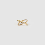 Anel Formato X - Ouro 18K | SILLENE
