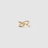Anel Formato X - Ouro 18K | SILLENE