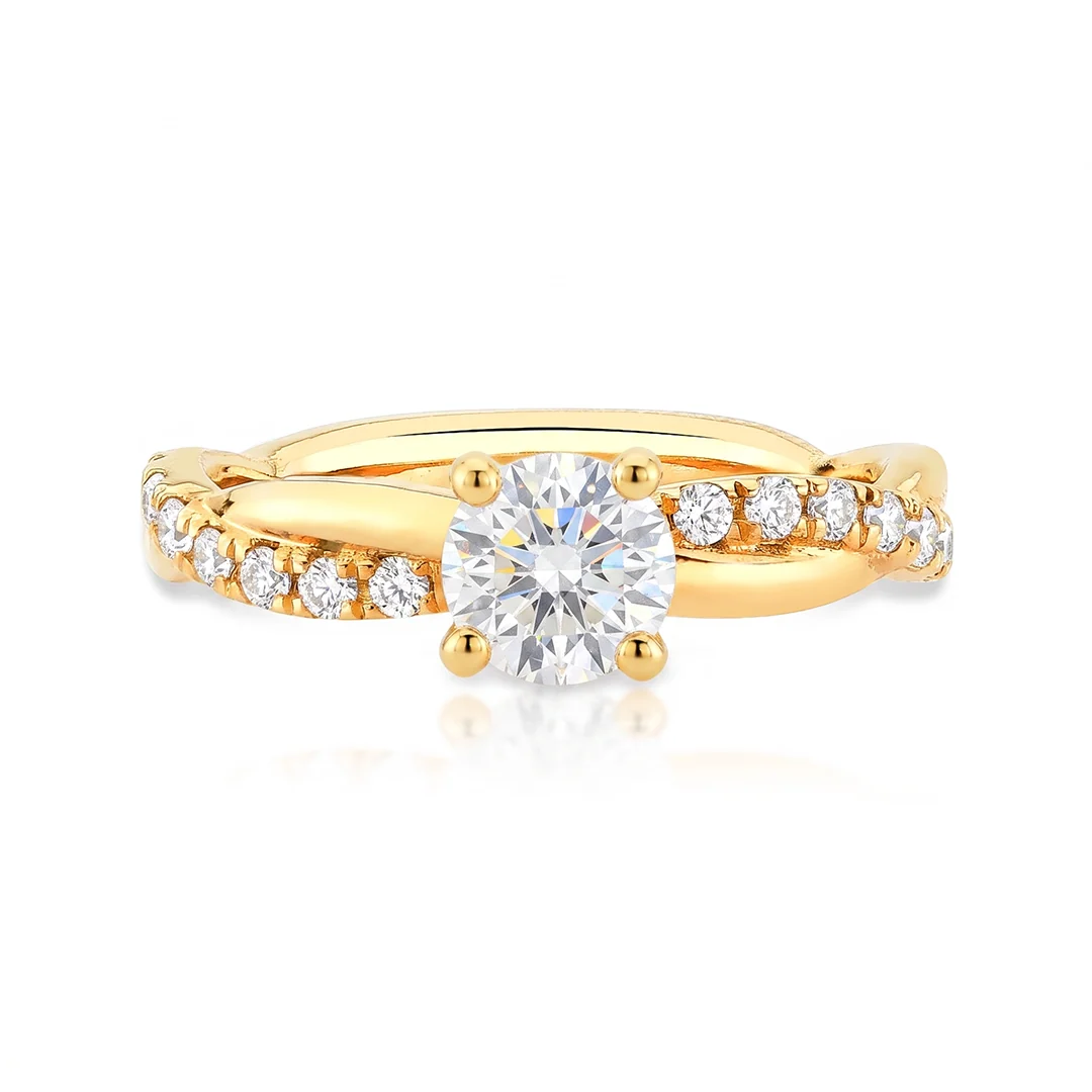Anel Infinity em Zircônia - Ouro 18K
