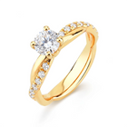 Anel Infinity em Zircônia - Ouro 18K