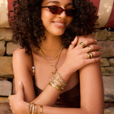 Anel Linhas Sinuosas - Ouro 18K | SILLENE