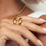 Anel Linhas Sinuosas - Ouro 18K | SILLENE